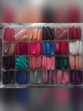 Assorted False Nail Tips - Multi Color Set